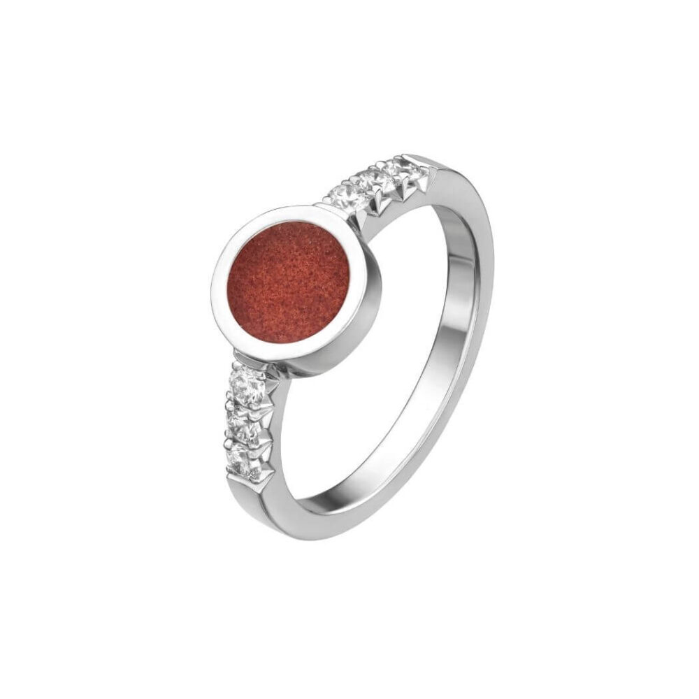 VINCELLS MIRABILITAS AMARE Bague en or blanc avec pierre de vin rouge – Image 2