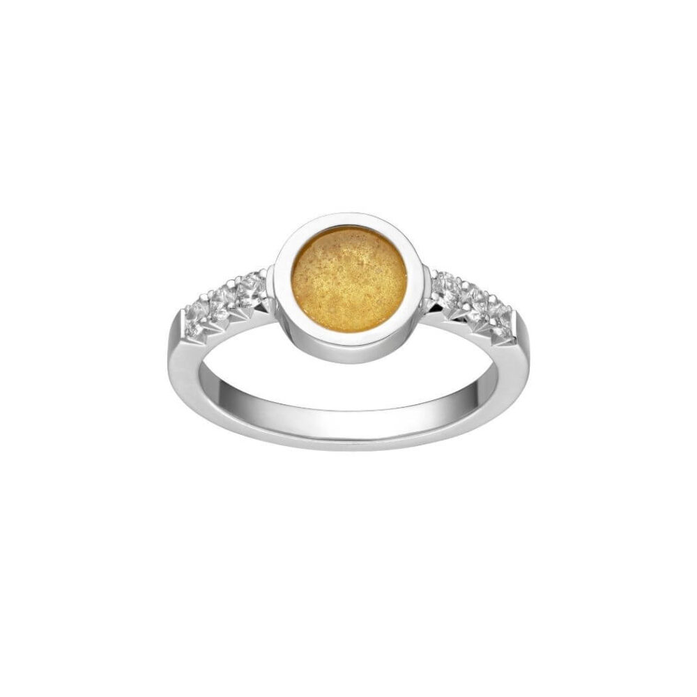 VINCELLS MIRABILITAS AMARE Bague en or blanc avec pierre de vin blanc – Image 2