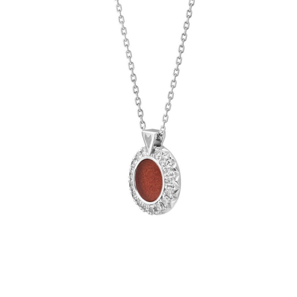 VINCELLS MIRABILITAS AMARE Bague en or blanc avec pierre de vin rouge – Image 3